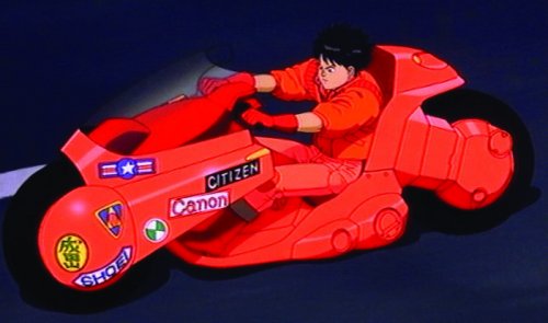 Kaneda on his bike