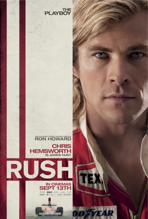Rush character poster - Chris Hemsworth as James Hunt