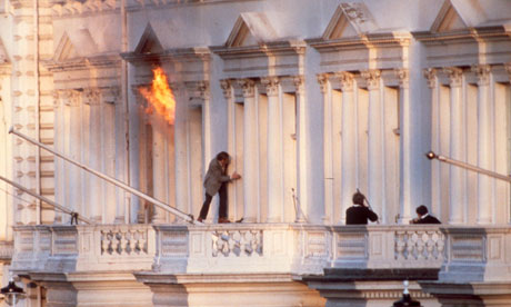 Sim Harris Escaping at the end of the Iranian Embassy siege