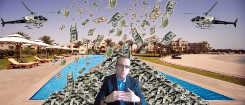 pool money by helicopter