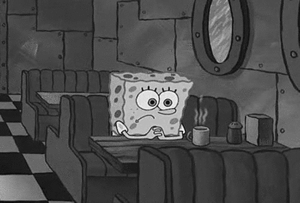 Spongebob waiting for his page to load