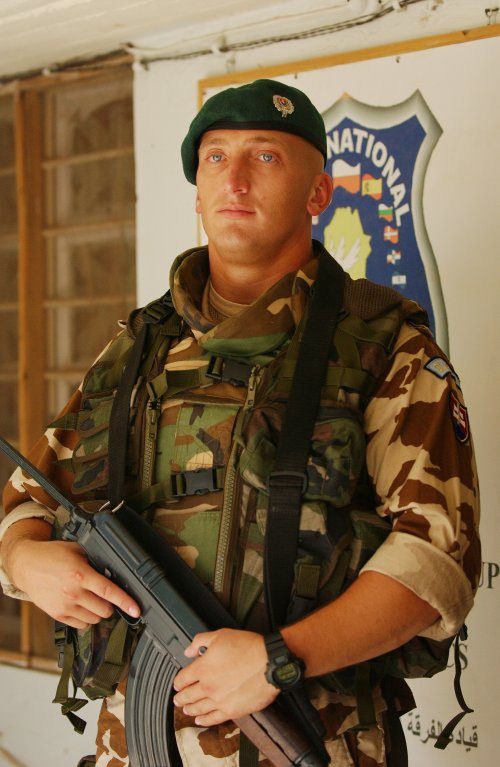 A Slovakian army soldier - Just don't worry about that as nobody will notice