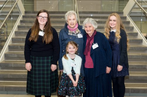 Left to right: Amelia Doran, Betty O'Connell, Ada Maisie Hards, Irene Dixon and Niamh Owens. Photo courtesy Stuart Bebb.