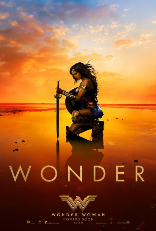Wonder Woman beach poster